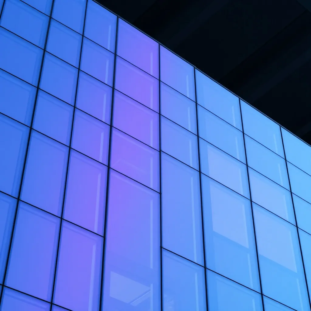 A high-tech minimalist architectural detail of a modern fina