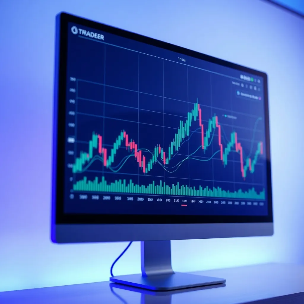 A close-up high-quality photo of professional financial char