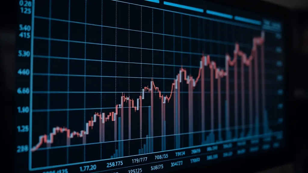 A professional financial chart showing steady upward growth